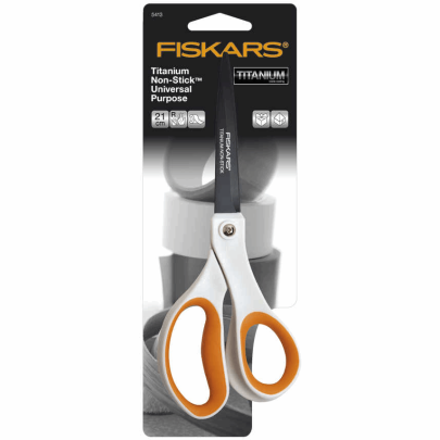 Fiskars Scissors Universal Purpose Titanium Non-Stick 21cm R-H