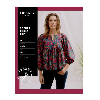 Liberty Sewing Patterns - Women's Ladies Esther Tunic Sleeve Shirt - Confident Beginner/Intermediate Sewing Pattern - Sizes UK 6- UK 22