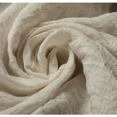 100% Linen White Fabric