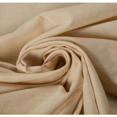 Cotton Elastane Blend Cream Fabric