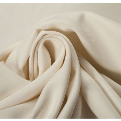 Silk Cotton Blend Cream Fabric