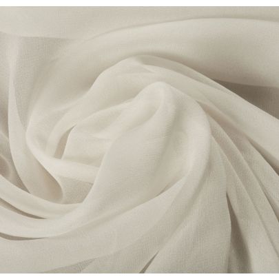 100% Silk Georgette Off-White Fabric