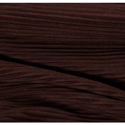 Pleated Wool Brown Fabric