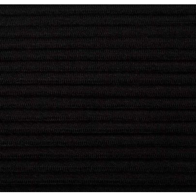 Pleated Wool Black Fabric