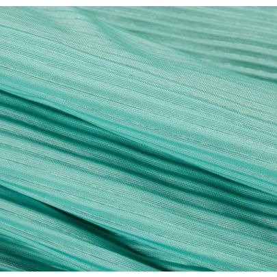 Pleated Viscose Blue Fabric