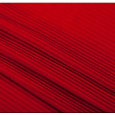 Pleated Viscose Red Fabric