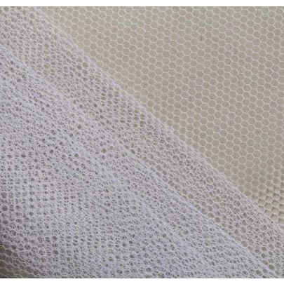 100% Polyamide Tulle White Fabric