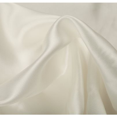 100% Rayon Satin White Fabric