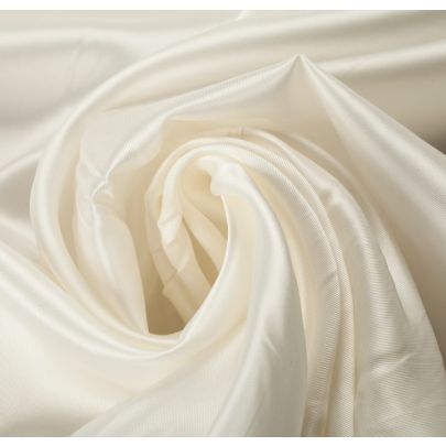 100% Rayon Satin White Fabric