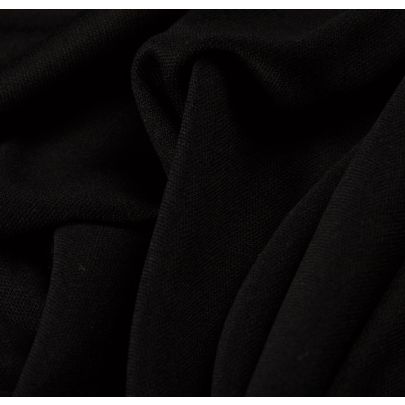 98% Rayon 2% Elastane Black Fabric
