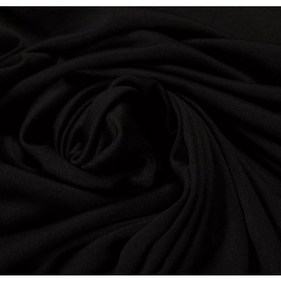 98% Rayon 2% Elastane Black Fabric