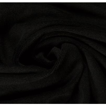 100% Cotton Terry Cloth Black