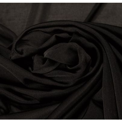100% Poly Interlock Black Fabric