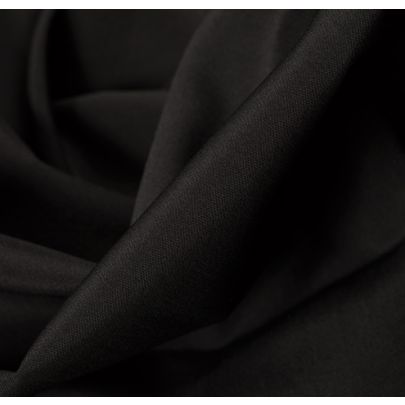 Rayon Poly Blend Black Fabric