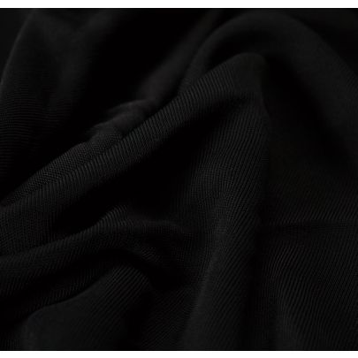 100% Rayon Interlock Black Fabric