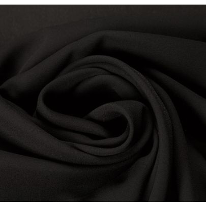 100% Poly Georgette Black Fabric