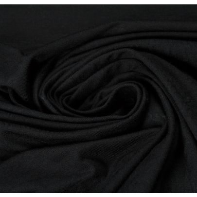 Rayon Elastane Jersey Black Fabric