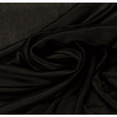 100% Polyester Interlock Black Fabric