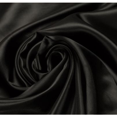 Lining Acetate Black Fabric