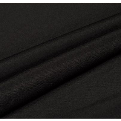 Poly Interlock Black Fabric