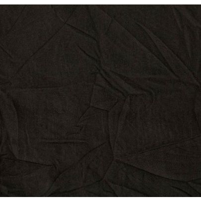 100% Crushed Silk Black Fabric
