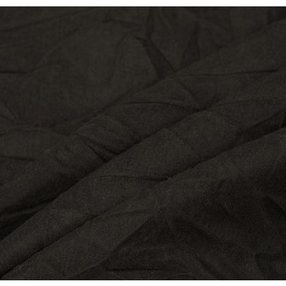 100% Crushed Silk Black Fabric
