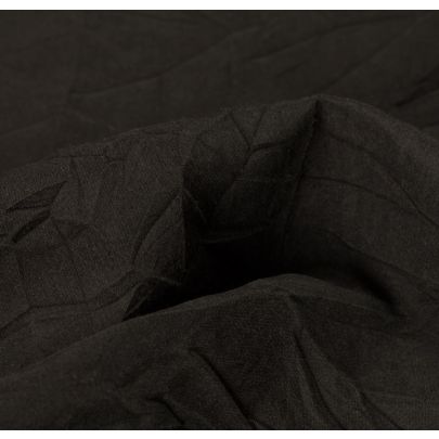 100% Crushed Silk Black Fabric