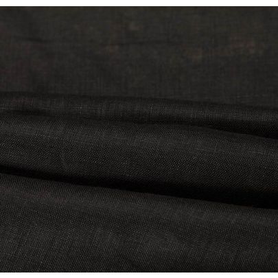 100% Linen Black Fabric