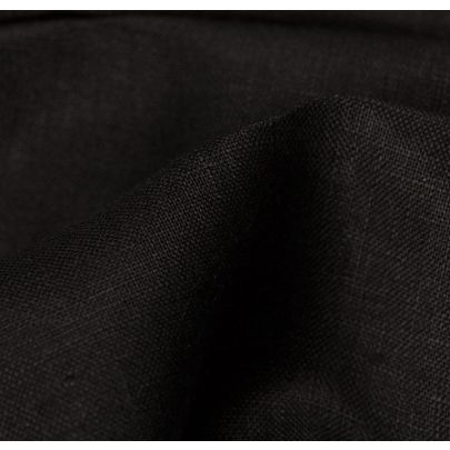 100% Linen Black Fabric