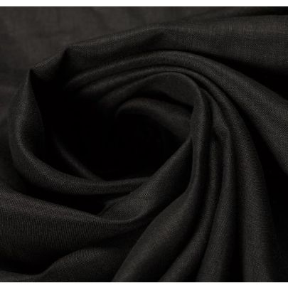 100% Linen Black Fabric