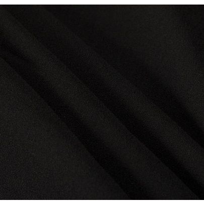 100% Wool Crepe Black Fabric