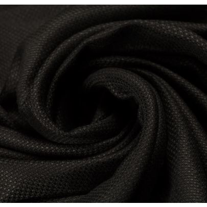 Cotton Silk Black Fabric