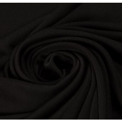 100% Rayon Interlock Black Fabric
