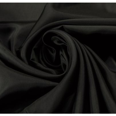 100% Silk Black Fabric
