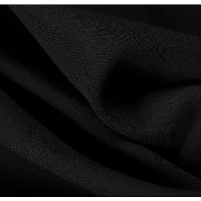 100% Wool Black Fabric