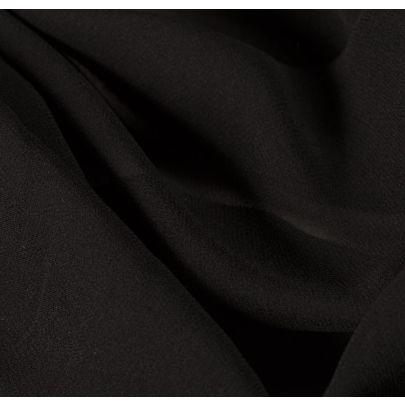 100% Silk Black Fabric