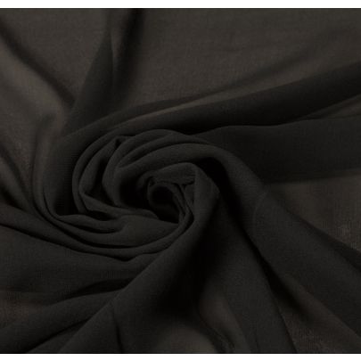 100% Silk Black Fabric