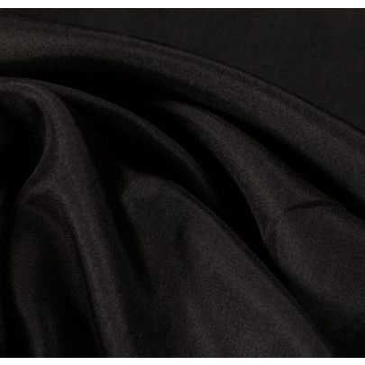 100% Silk Black Fabric