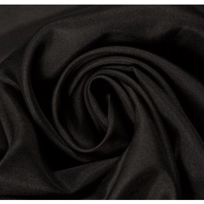 100% Silk Black Fabric