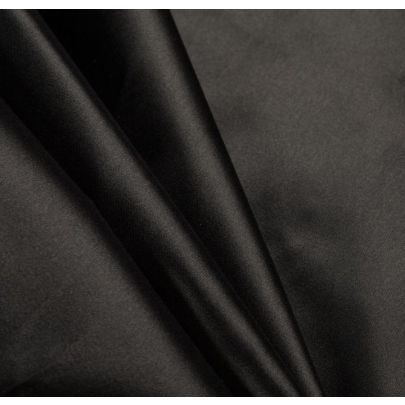 100% Silk Black Fabric