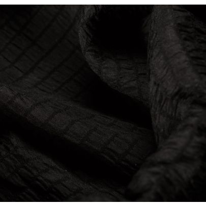 100% Silk Black Fabric