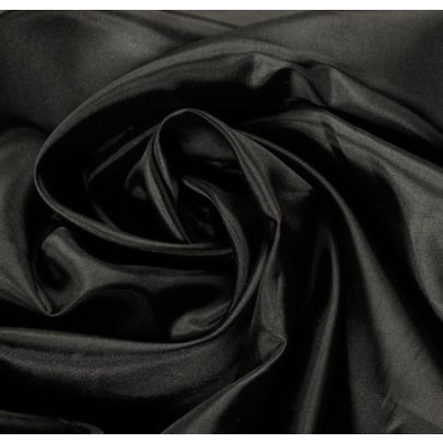 100% Silk Black Fabric