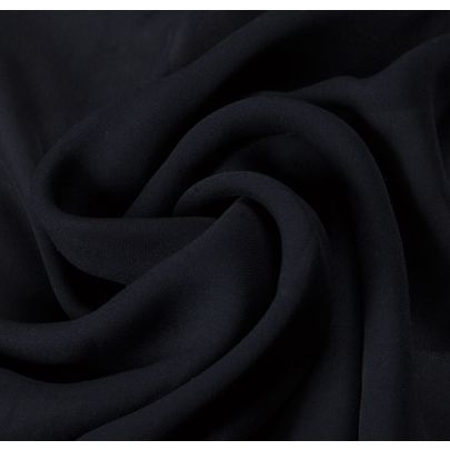 100% Silk Black Fabric