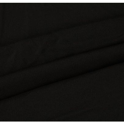 100% Rayon Interlock Black Fabric