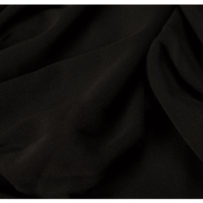100% Rayon Interlock Black Fabric