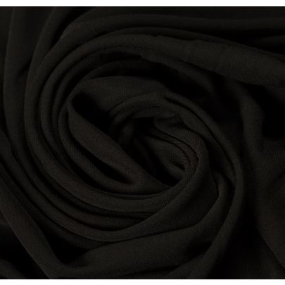 100% Rayon Interlock Black Fabric