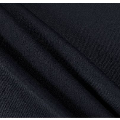 Wool Viscose Blend Black Fabric