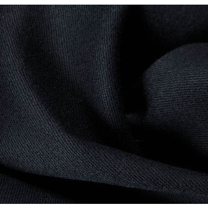 Wool Viscose Blend Black Fabric