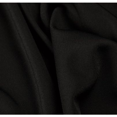 100% Rayon Interlock Black Fabric