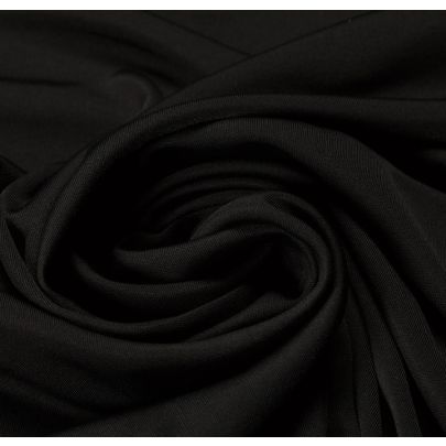 100% Rayon Interlock Black Fabric